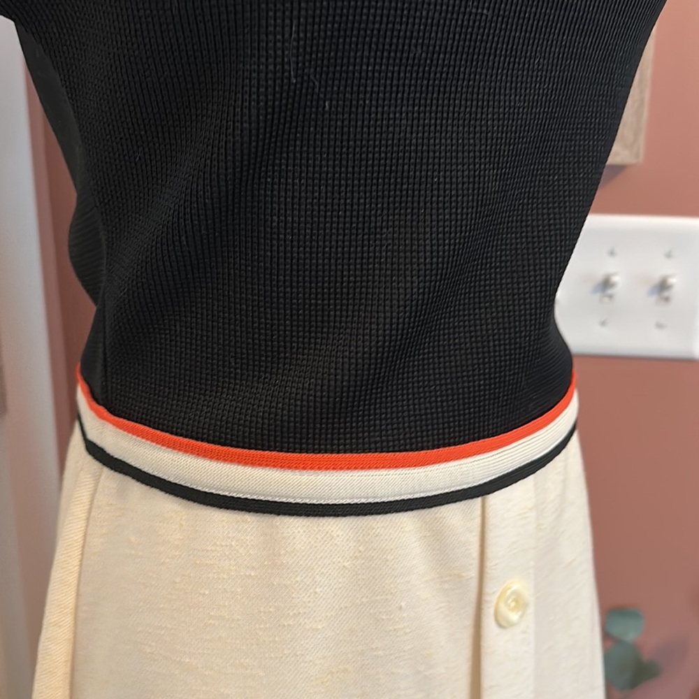 Vintage Bleeker Street polyester blend back zipper 10 capped sleeve knit dress - Picture 5 of 16